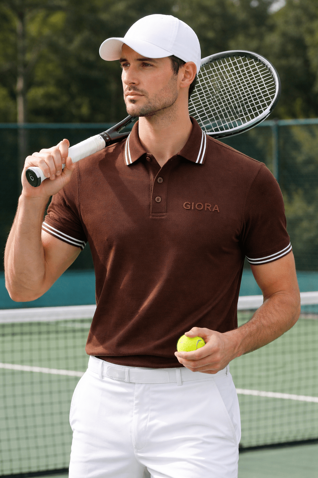 Polo - GIORACottonGIORAPoloBrownGIORACottonS