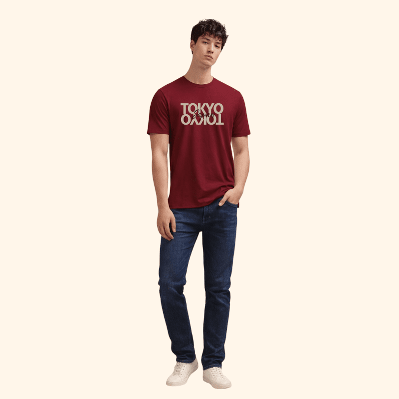 Printed Crew Neck - GIORA100% Super Combed CottonGIORAPrinted Crew NeckSGIORAMaroon100% Super Combed Cotton